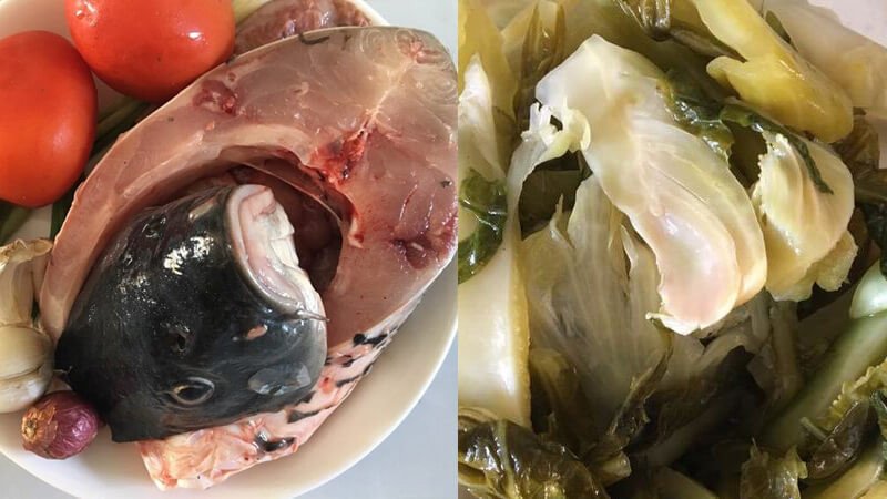 Sơ chế cá chép và dưa chua đúng cách