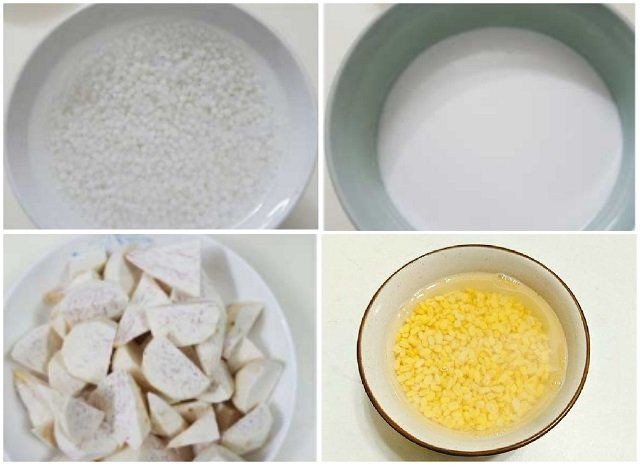 Sơ chế các loại nguyên liệu khác cho món chè chuối thập cẩm