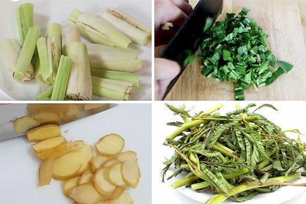 Sơ chế các loại rau củ ăn kèm lẩu vịt lộn