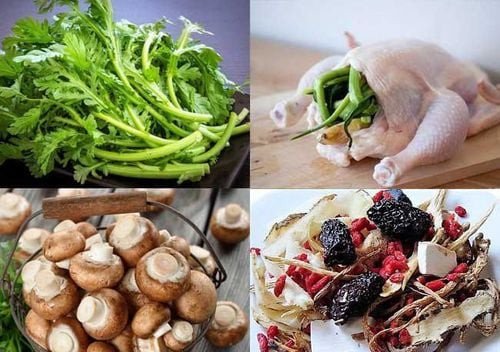 Sơ chế gà và nguyên liệu nấu lẩu thuốc bắc cẩn thận