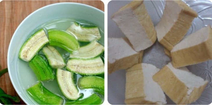 Sơ chế nguyên liệu làm lươn om chuối đậu