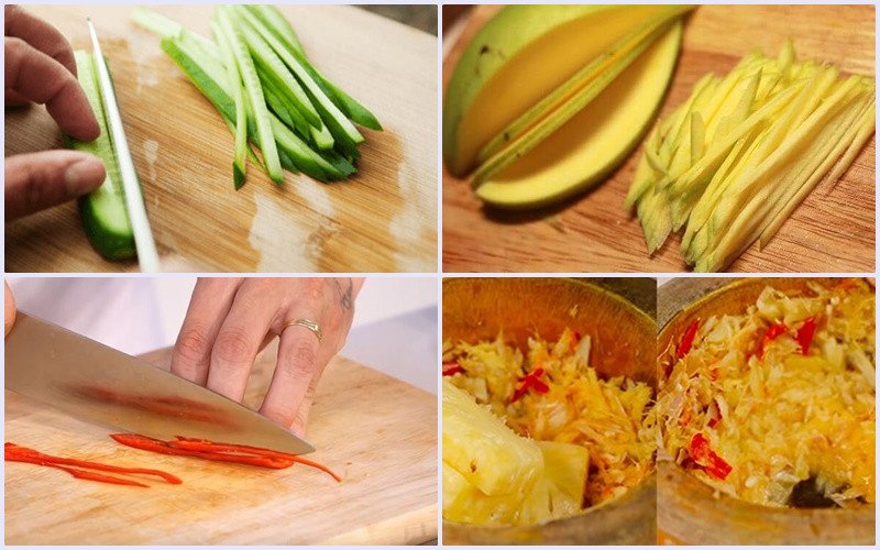 Sơ chế nguyên liệu làm món bánh tráng cuốn thịt heo tại Nấu Chuẩn Ăn Ngon