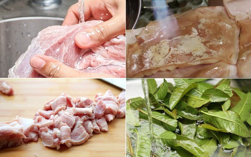 Sơ chế nguyên liệu làm thịt thính