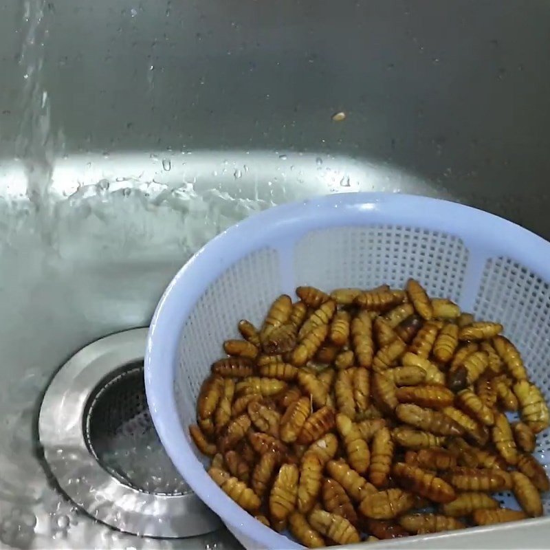 Sơ chế nhộng tằm đúng cách, không tanh