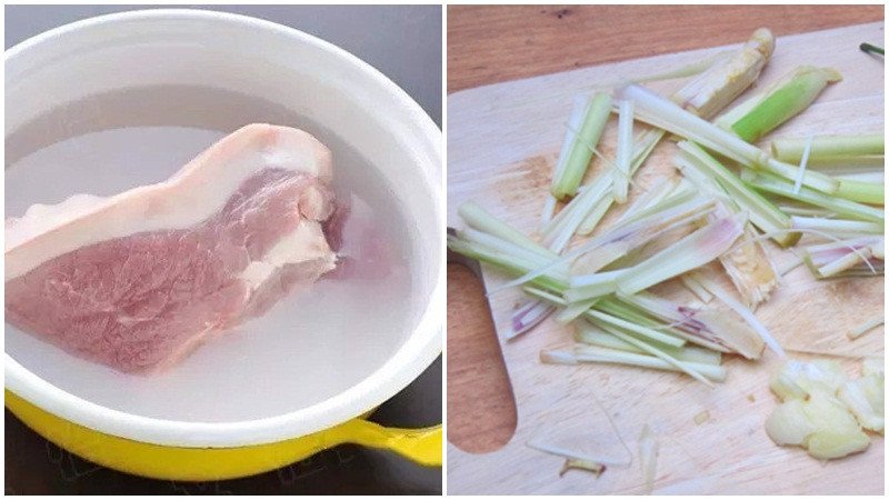 Sơ chế thịt ba chỉ để làm món thịt rán ngũ vị