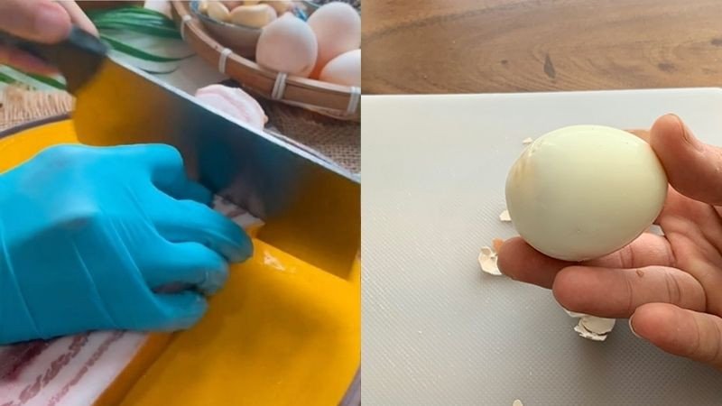 Sơ chế thịt ba chỉ và trứng vịt để nấu thịt kho