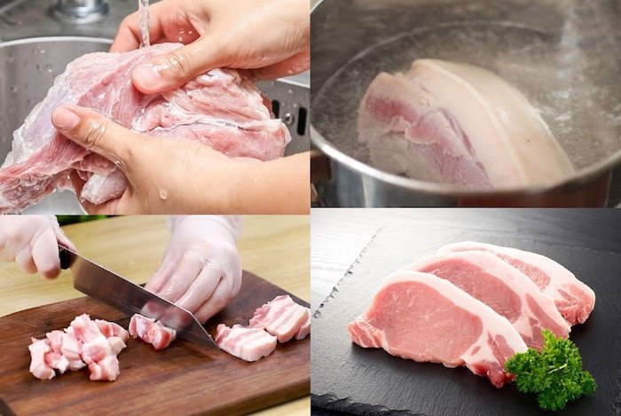 Sơ chế thịt heo đúng cách giúp nướng thịt bằng nồi chiên không dầu không bị khô