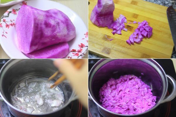 Sơ chế và chế biến khoai mỡ cho món canh