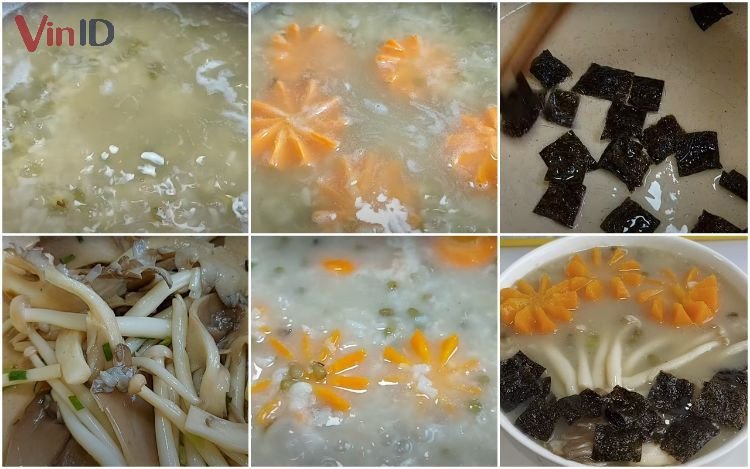 Sơ chế và nấu cháo chay đậu xanh tại bếp gia đình