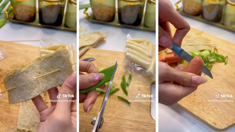 Sơ chế và tạo hình nguyên liệu cho Tokbokki gói sẵn