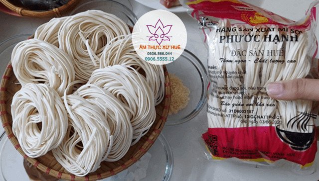 Sợi bánh canh khô Huế được làm từ bột mì nguyên chất, tiện lợi để nấu