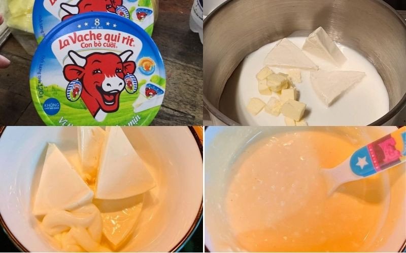 Sốt phô mai Con Bò Cười sánh mịn dùng để chấm bánh mì