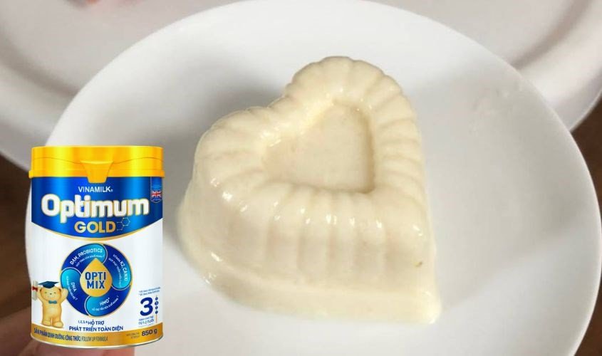 Sữa bột Vinamilk Optimum Gold số 3 850g (12 - 24 tháng), nguyên liệu làm bánh ăn dặm cho bé