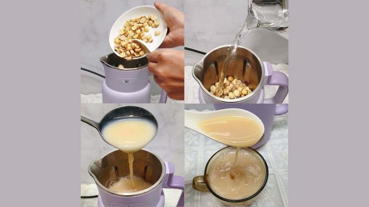 Sữa hạt sen nguyên chất thơm ngon làm bằng máy làm sữa hạt