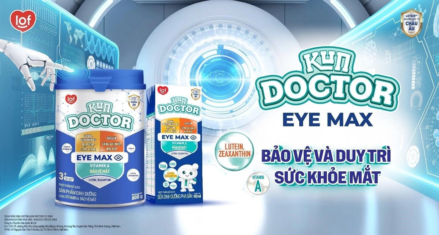 Sữa pha sẵn Kun Doctor Eye Max hương vani cho bé từ 1 tuổi