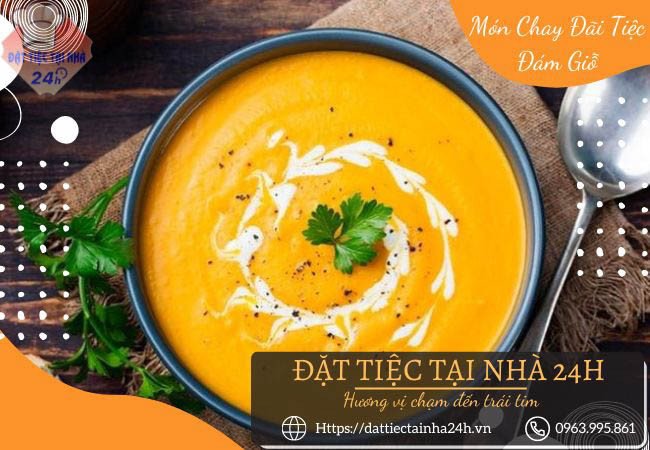 Súp bí đỏ chay sánh mịn, đẹp mắt