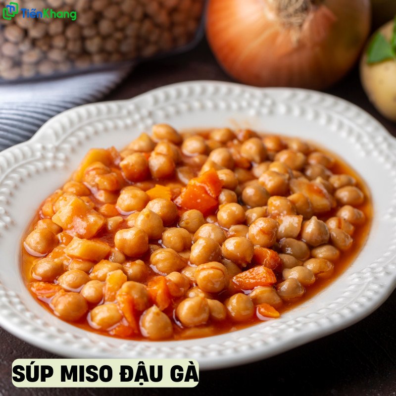 Súp miso đậu gà