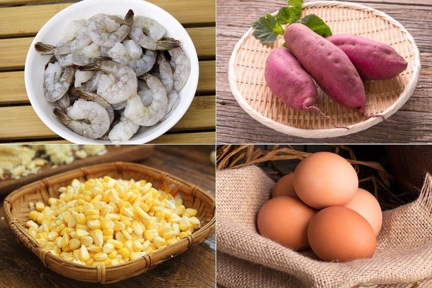 Súp tôm khoai lang béo ngậy, dễ tiêu hóa cho trẻ