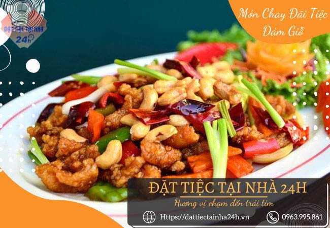 Tam cô xào hạt điều chay thanh đạm