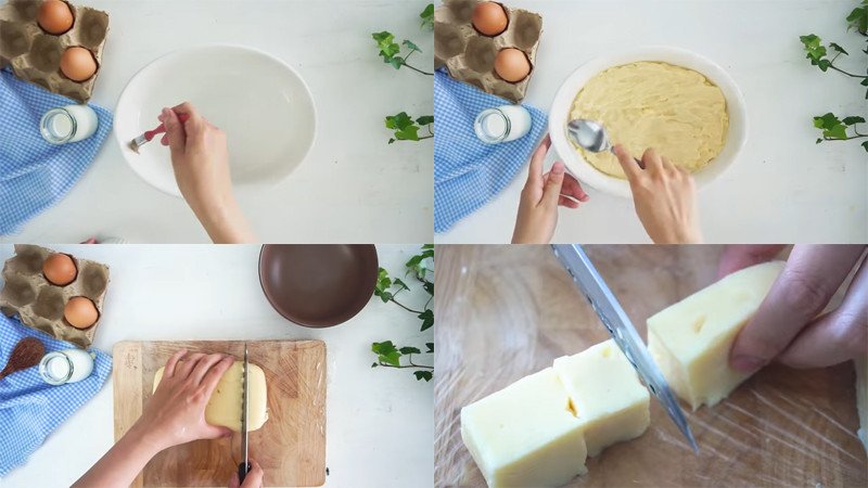 Tạo hình bánh từ bột bắp và sữa