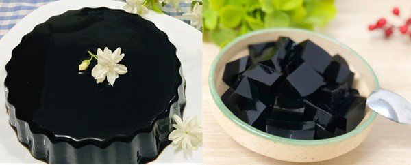 Thạch sương sáo đen bóng giòn dai