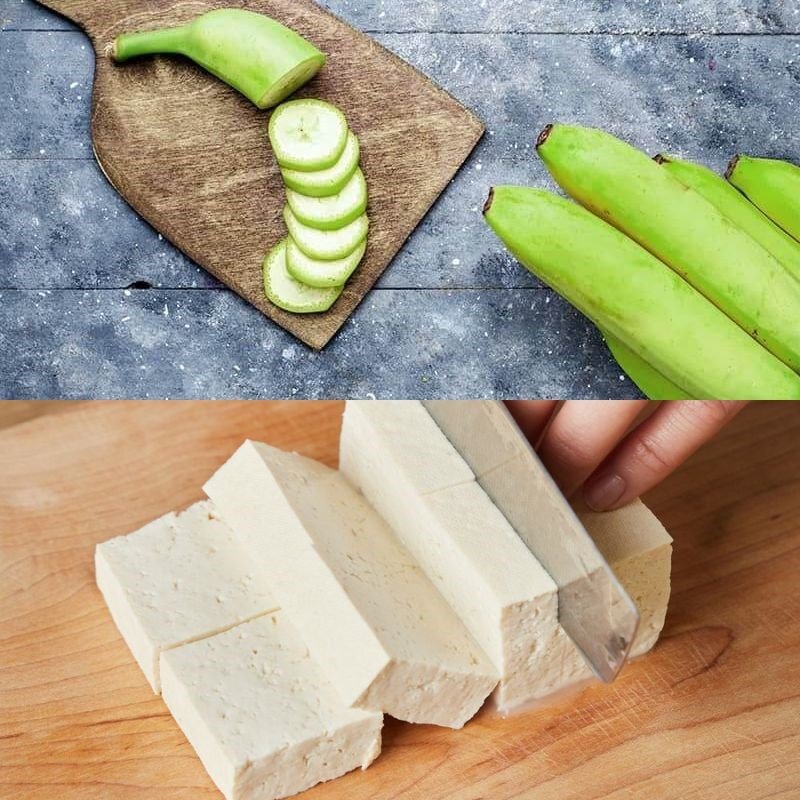 Thái chuối xanh và ngâm nước muối
