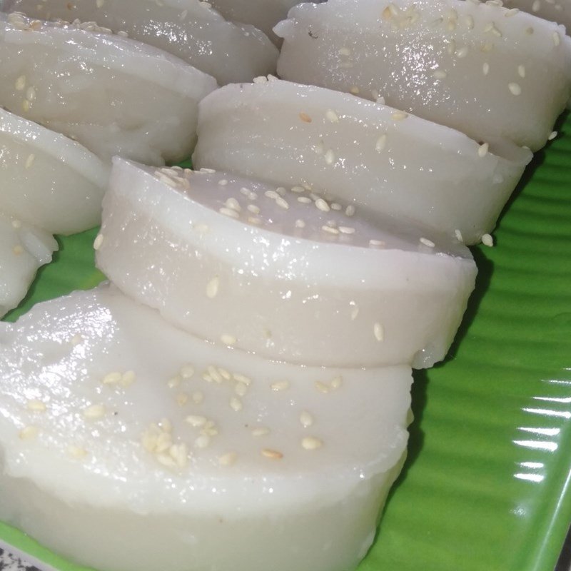 Thành phẩm bánh bèo ngọt nước cốt dừa