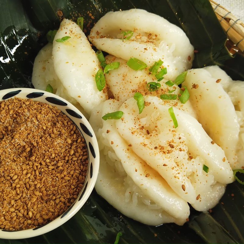 Thành phẩm bánh dày giã tay dẻo thơm