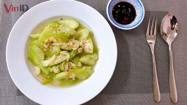 Thành phẩm bầu xào tỏi