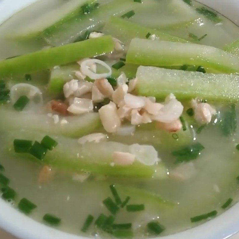 Thành phẩm canh bí đao đậu phộng