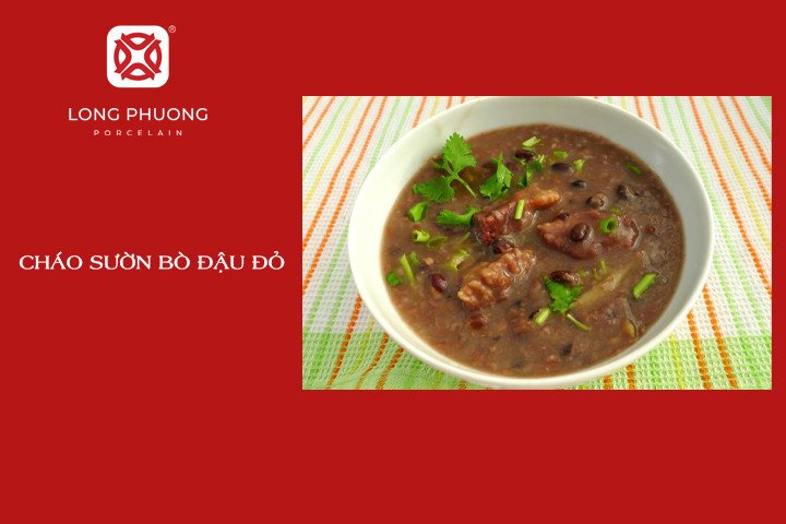 Thành phẩm cháo sườn bò đậu đỏ bổ dưỡng