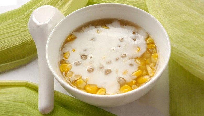 Thành phẩm chè bột sắn dây ngô béo ngậy
