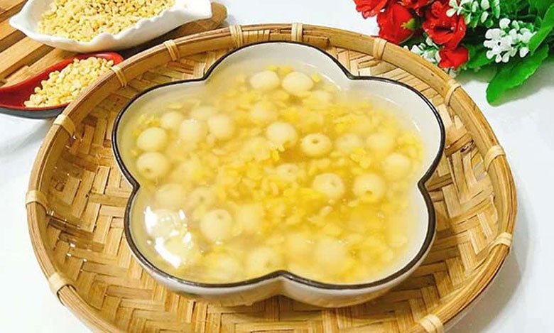 Thành phẩm chè đậu xanh hạt sen thơm ngon bổ dưỡng