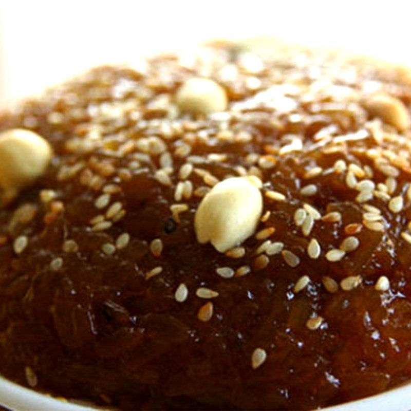 Thành phẩm chè kho gạo nếp hoàn chỉnh