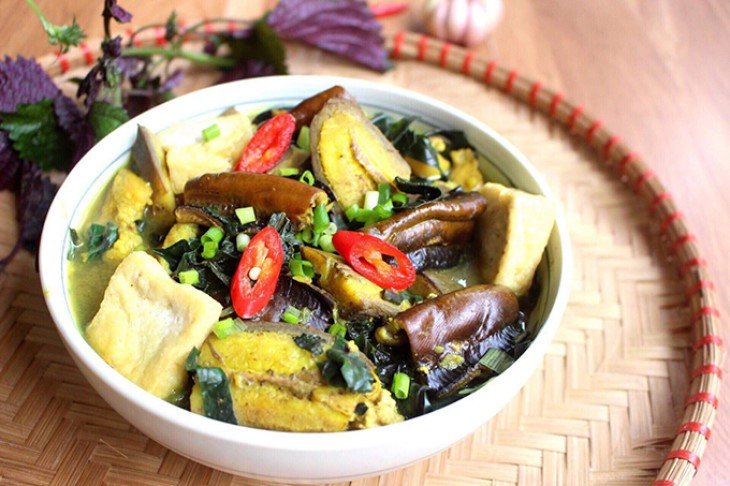 Thành phẩm lươn om chuối đậu miền Trung