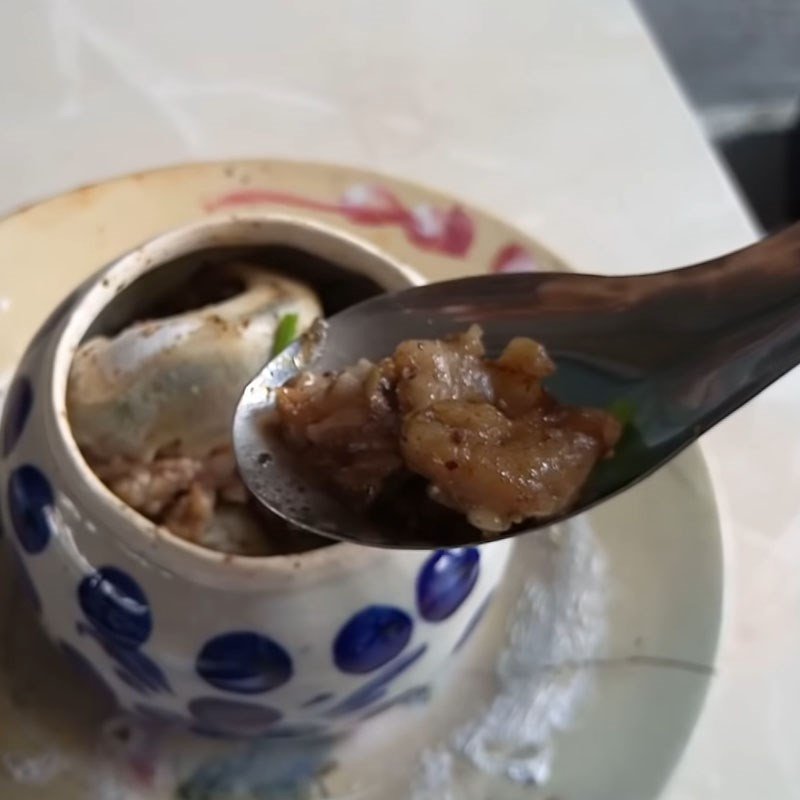 Thành phẩm món mắt cá ngừ đại dương hầm thuốc bắc
