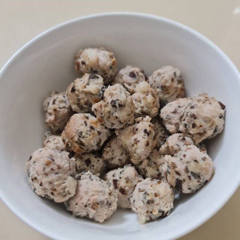 Thành phẩm món thịt viên mộc nhĩ thơm ngon