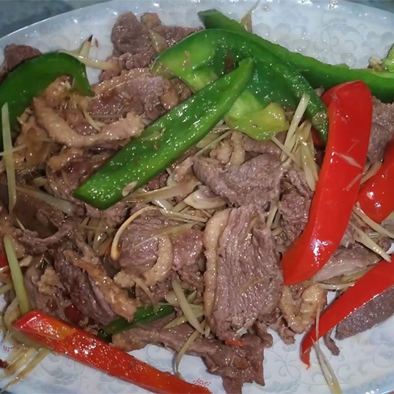 Thành phẩm Ngan xào sả ớt