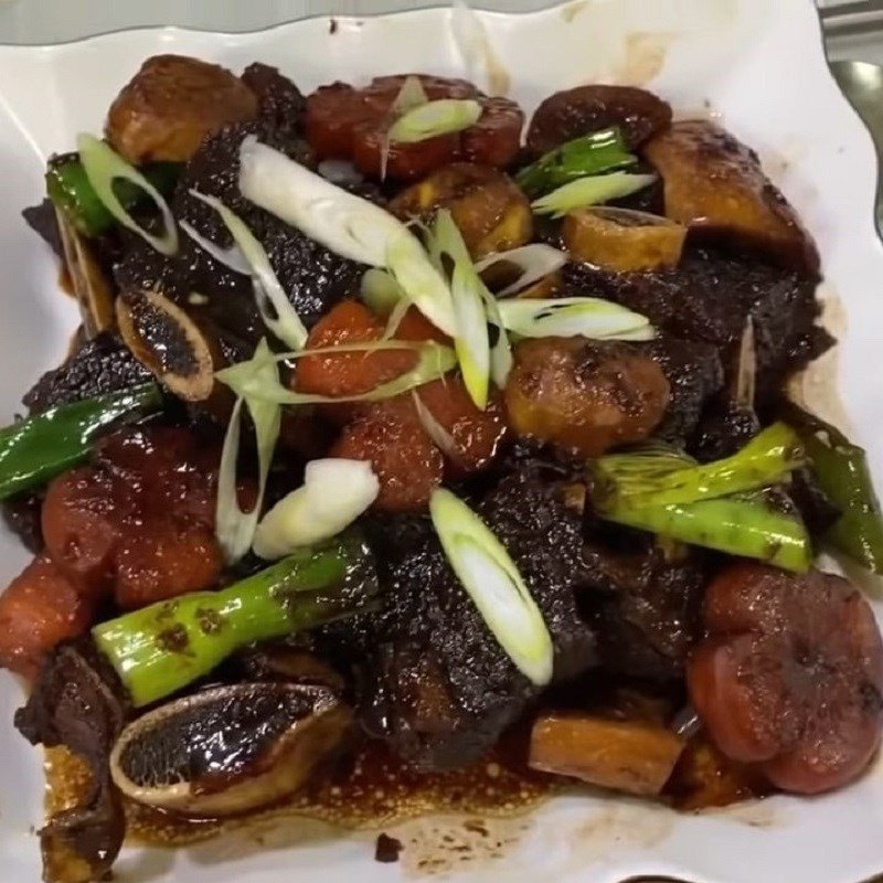 Thành phẩm sườn bò hầm Hàn Quốc