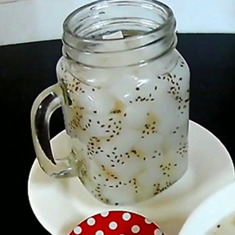 Thành phẩm thạch dừa hạt chia lá dứa