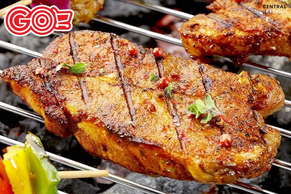 Thành phẩm thịt bò nướng đã thấm đẫm nước sốt thịt nướng