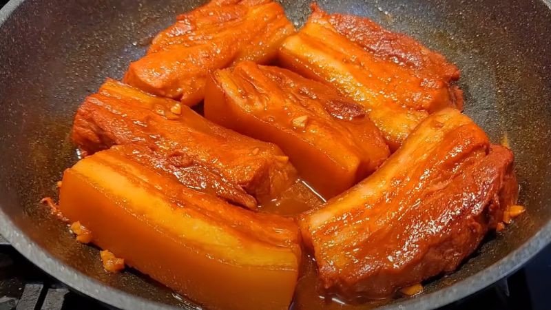 Thành phẩm thịt khìa không cần nước dừa ngon miệng