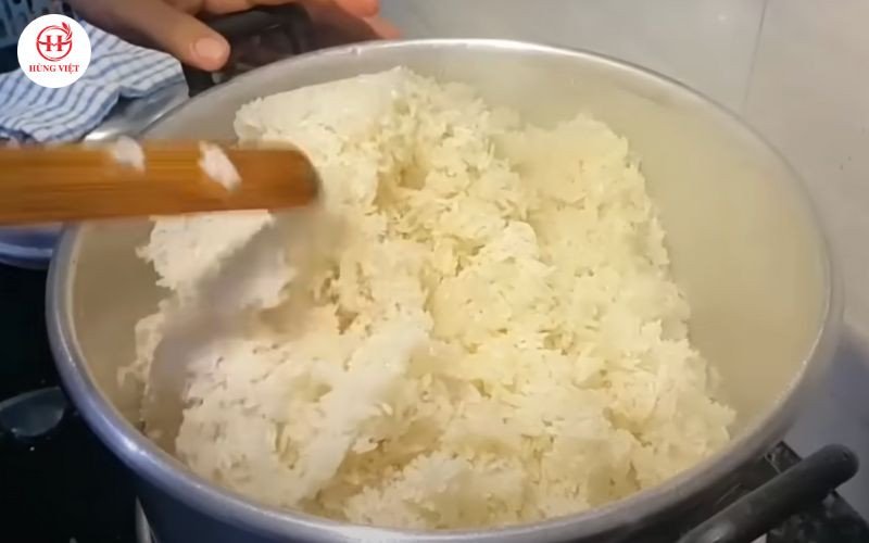 Thành phẩm xôi mặn hấp dẫn sau khi chế biến