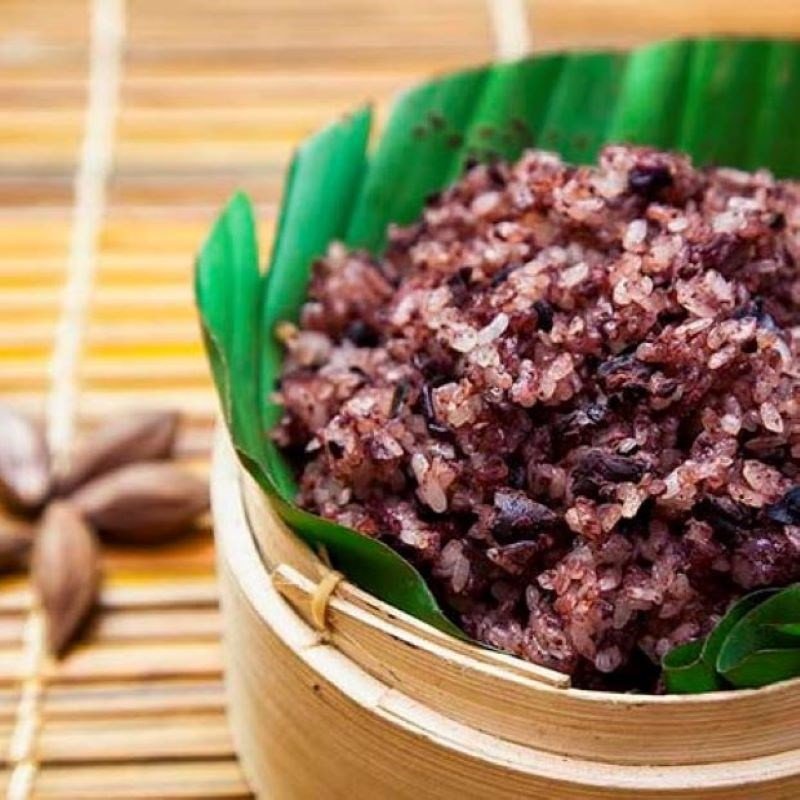 Thành phẩm xôi trám đen đẹp mắt