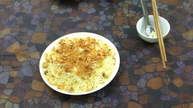 Thành phẩm xôi vò hạt sen thơm ngon