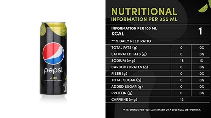 Thành phần chính và đặc điểm của Pepsi Zero không calo