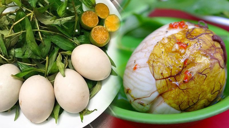 Thành phần dinh dưỡng trong trứng vịt lộn xào me