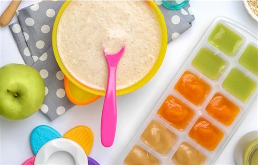 Thêm rau củ nghiền mịn vào bột HiPP cho bé