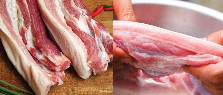 Thịt ba chỉ tươi ngon làm nhân bánh xèo