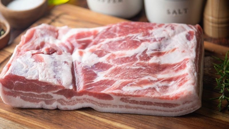 Thịt ba rọi tươi ngon dùng để nướng bằng lò vi sóng